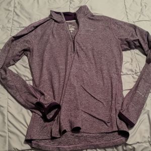 Purple Nike dry fit zip up with thumb holes